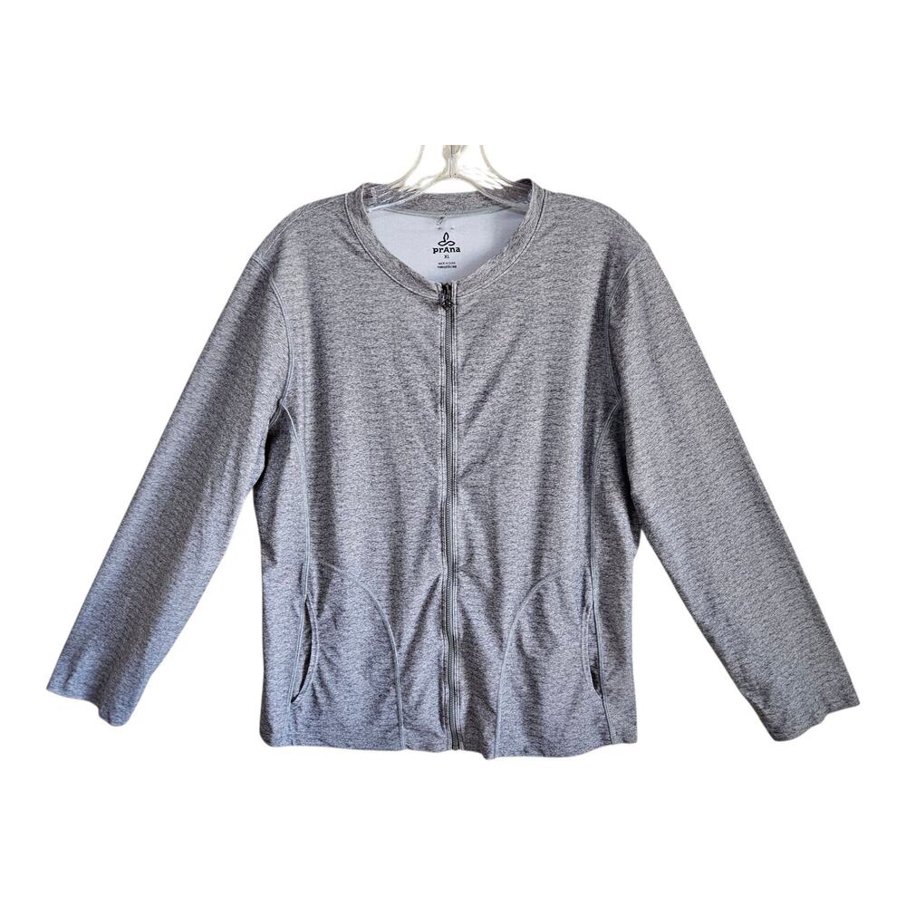 PRANA Women XL Astele Jacket Lightweight Full Zip Gray Activewear Athleisure 42